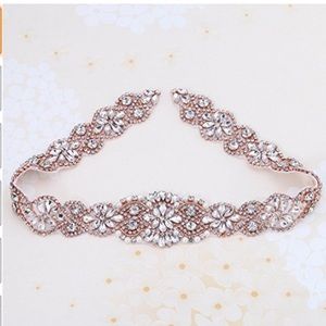 Rose Gold Bridal Dress Sash DIY Sewing or Iron on
